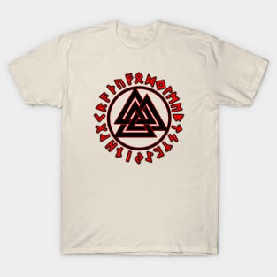 Triscalion Black Red Runes T-Shirt